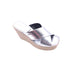 DKNY Women's Maryn Crossband Espadrille Platform Wedge Sandals Silver SIze 6M